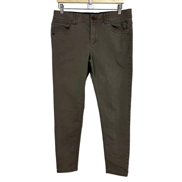 Democracy Ab Solution Tan Straight Leg Jeans Size 10 - Picture 1 of 8